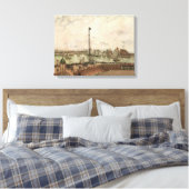 Pilot's Jetty, Le Havre, Misty van Camille Pissarr Canvas Afdruk (Insitu (Slaapkamer))