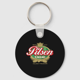 Pilsner Callao bier Merk Peru Peruviaans Voetbal Sleutelhanger