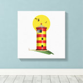 Pilsum Lighthouse Duitsland Canvas Afdruk (Insitu (Houten vloer))