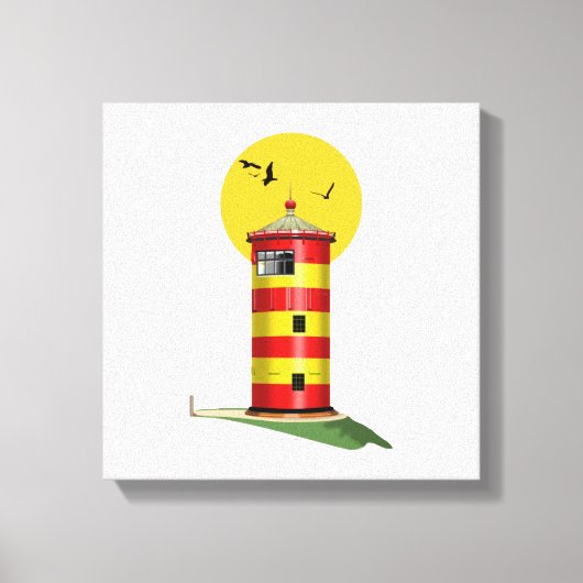 Pilsum Lighthouse Duitsland Canvas Afdruk (Voorkant)
