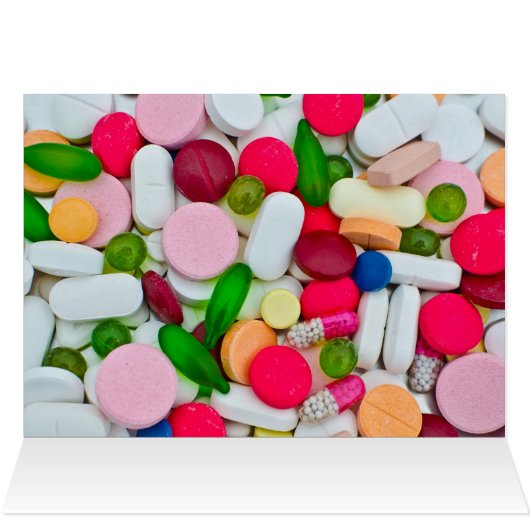 Pilules médicinales vibrantes multicolores (Intérieur Horizontal (haut))