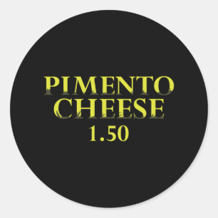 Pimento Kaas Golf Fan Golfer Toernooi Humor T-Shir Ronde Sticker