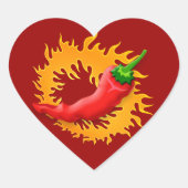 Piments de chili avec stickers flamme (Devant)