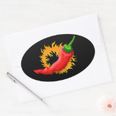 Piments de chili avec stickers flamme (Enveloppe)