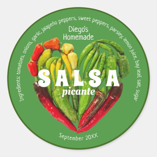 Piments rouge chaud étiquette de nourriture cardia (Devant)