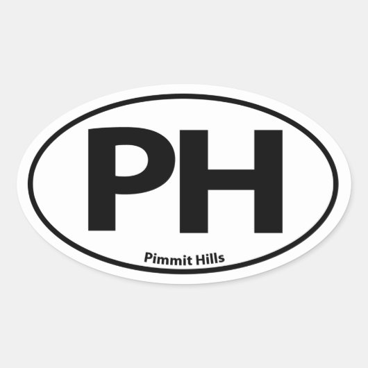 Pimmit Hills Oval Sticker (Voorkant)