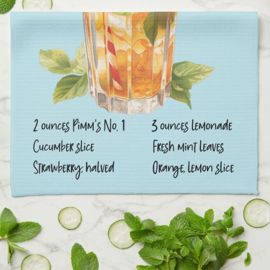 Pimm's Cup Cocktail Recept Theedoek (Gevouwen)