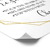 Pimp je prosecco greenery Gold douchebord Poster (Hoek)