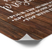 Pimp je Prosecco Western Bruidsfeest Bruiloft Poster (Hoek)