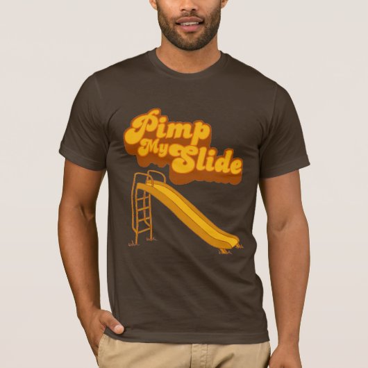 Pimp My Slide Grappige Retro T-shirt (Voorkant)