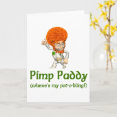 Pimp Paddy St. Patrick's Day Kaart (Gele Bloem)