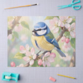 Pimpelmees op appelboom lente decoupage tissuepapier (Craft)