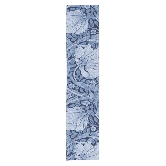 Pimpernel Blue Monotone, William Morris Korte Tafelloper (Voorkant)