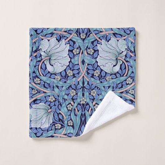 Pimpernel Blue, William Morris Bad Handdoek (Wasdoekje)