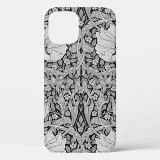Pimpernel Gray Monotone, William Morris iPhone 12 Hoesje