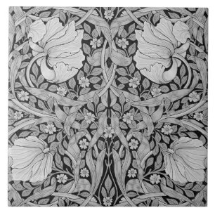Pimpernel Gray Monotone, William Morris Tegeltje
