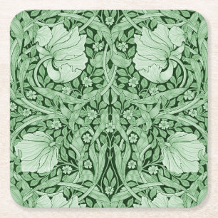 Pimpernel Green, William Morris Vierkante Kartonnen Onderzetter
