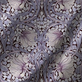 Pimpernel Lavendel William Morris Bloemen Patroon Tafelkleed