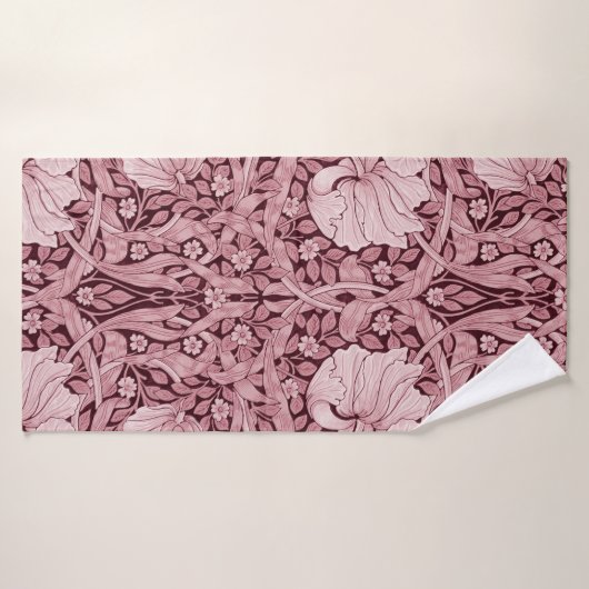 Pimpernel Maroon, William Morris (Serviette de bain)