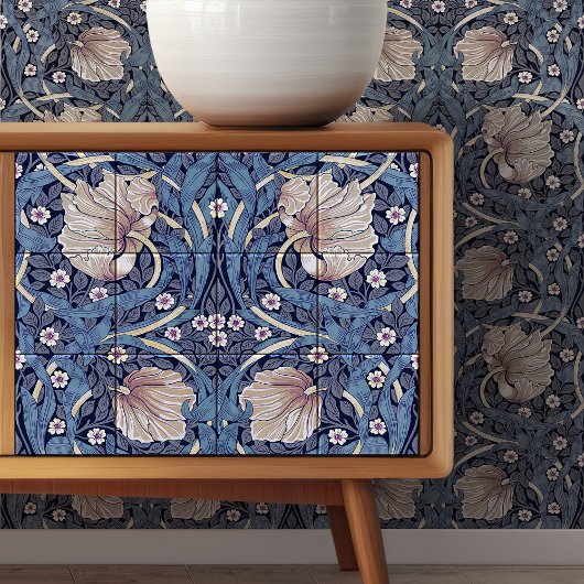 Pimpernel Naadloos 11 van 12 Stoffig Blauw Warm Wi Tegeltje