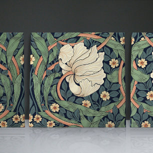 Pimpernel naadloos 1/2 William Morris Arts Crafts Tegeltje