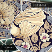 Pimpernel naadloos 2/2 William Morris Arts Crafts Tegeltje