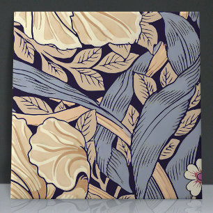 Pimpernel Naadloos 8 van 12 Stoffig Blauw & Geel Tegeltje