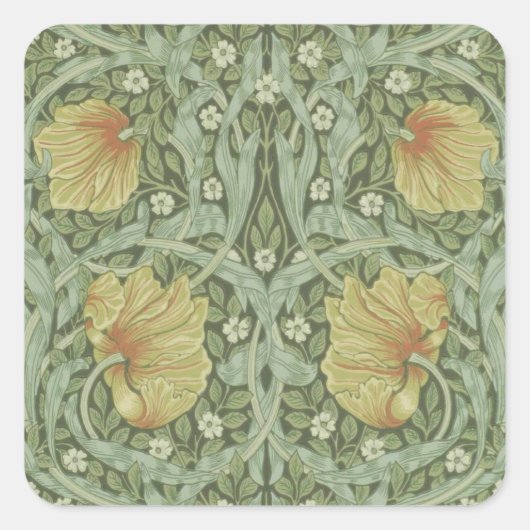 Pimpernel Pattern (door William Morris) Vierkante Sticker (Voorkant)