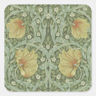 Pimpernel Pattern (door William Morris) Vierkante Sticker