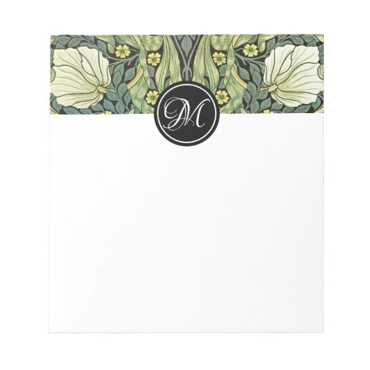 Pimpernel Pattern Monogram William Morris Notitieblok (Voorkant)