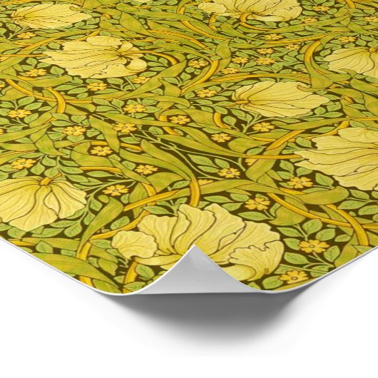 Pimpernel William Morris Pattern  Bloemen Poster (Hoek)