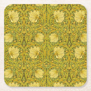 Pimpernel William Morris Pattern - Bloemen Vierkante Kartonnen Onderzetter