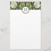 Pimpernel Yellow Flowers William Morris Monogram Briefpapier (Voorkant)