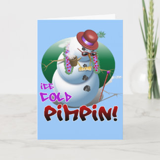 Pimpin glacé ! Carte de voeux