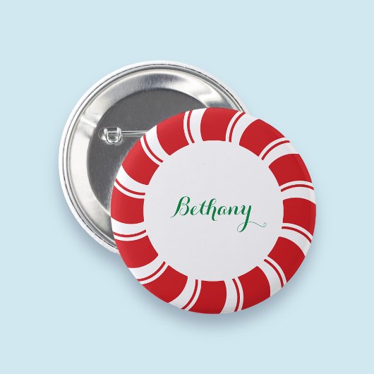 Pin Back Button Naam Badge Kerstfeest