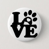 Pin Button Paw Love Dogs Heart (Voorkant)