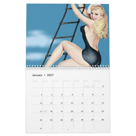Pin- calendrier classique 2015 (Jan 2027)