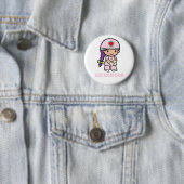 Pin con dibujo de enfermera ronde button 5,7 cm (In situ)