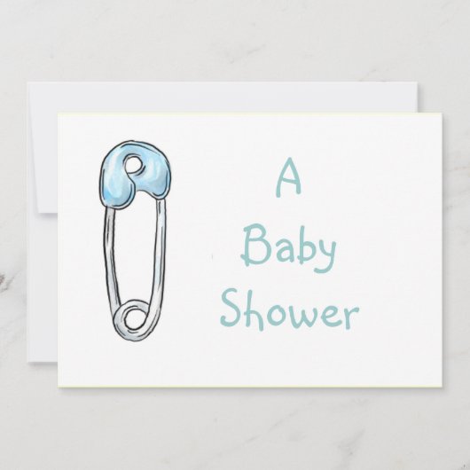 PIn de couche-culotte, invitation de baby shower (Devant)