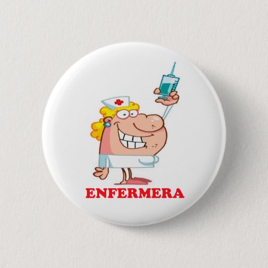 Pin de enfermera divertida ronde button 5,7 cm (Voorkant)