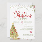 Pin de Noël Invitation fête d'anniversaire (Devant)
