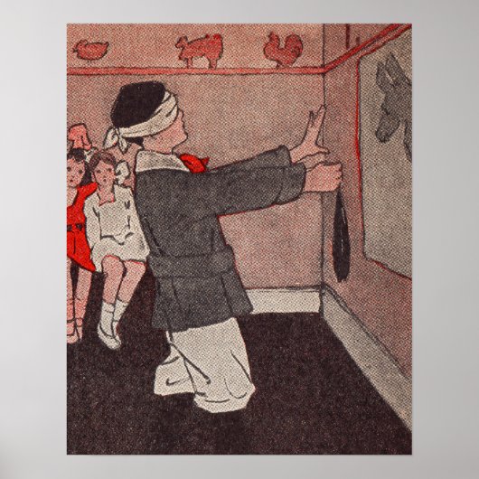 Pin de staart Ezel Poster (Voorkant)