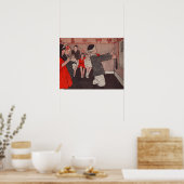 Pin de staart Ezel Poster (Keuken)