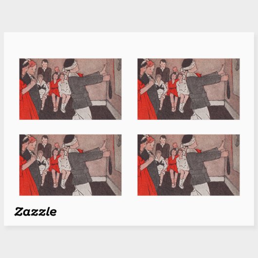 Pin de staart Ezel Rechthoekige Sticker (Vel)