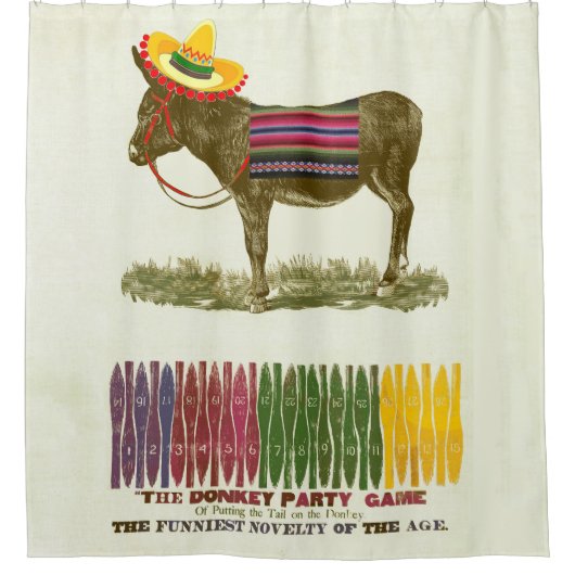 Pin de staart op de ezel douchegordijn (Voorkant)