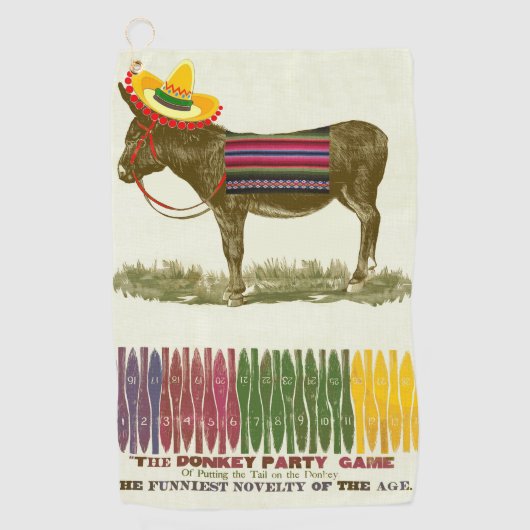 Pin de staart op de ezel golfhanddoek (Voorkant)