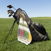 Pin de staart op de ezel golfhanddoek (Groen)