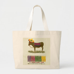 Pin de staart op de ezel grote tote bag
