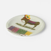 Pin de staart op de ezel papieren bordje (Gekanteld)