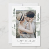 Pin d'hiver | Carte photo de vacances (Devant)